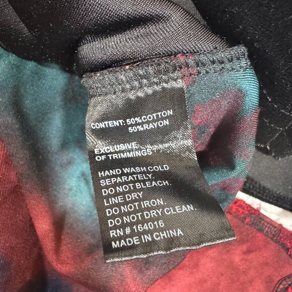 Calessa Womens Black Velvet Embroidered Tunic Top Size 2X Whimsigoth Fairy Boho - Picture 6 of 6